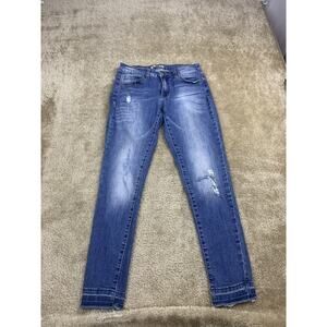Dogma Juniors’ Size 7 Jeans Distressed 28x27 Skinny Blue Denim 810